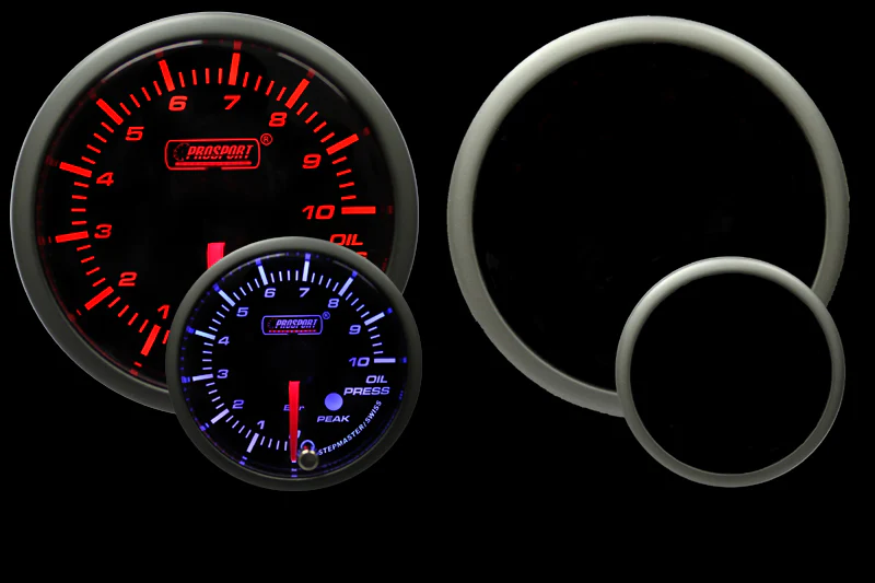 2-1/16" Amber/White Premium Metric Oil Pressure Gauge - Image 3