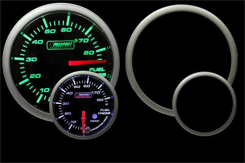2-1/16" Green/White Premium Fuel Pressure Gauge - Image 4