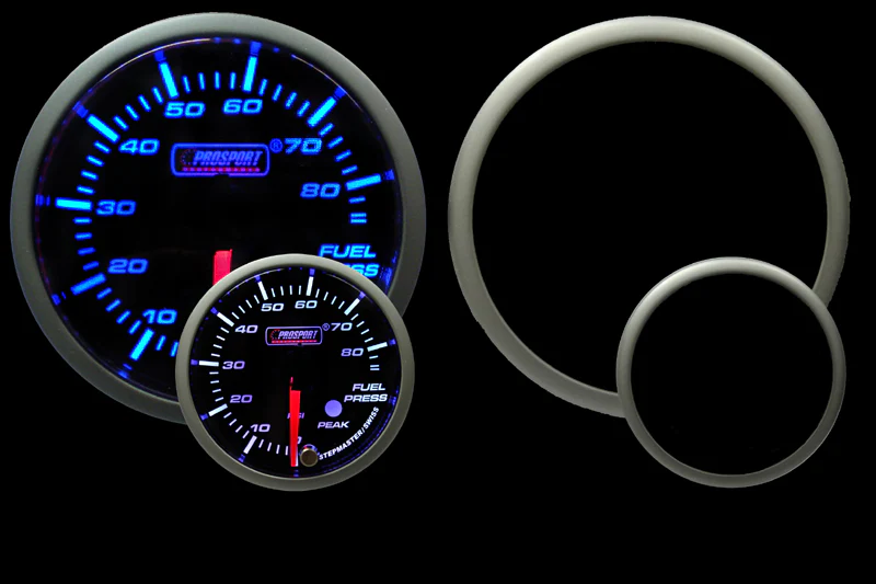 2-1/16" Premium Blue/White Fuel Pressure Gauge - Image 4