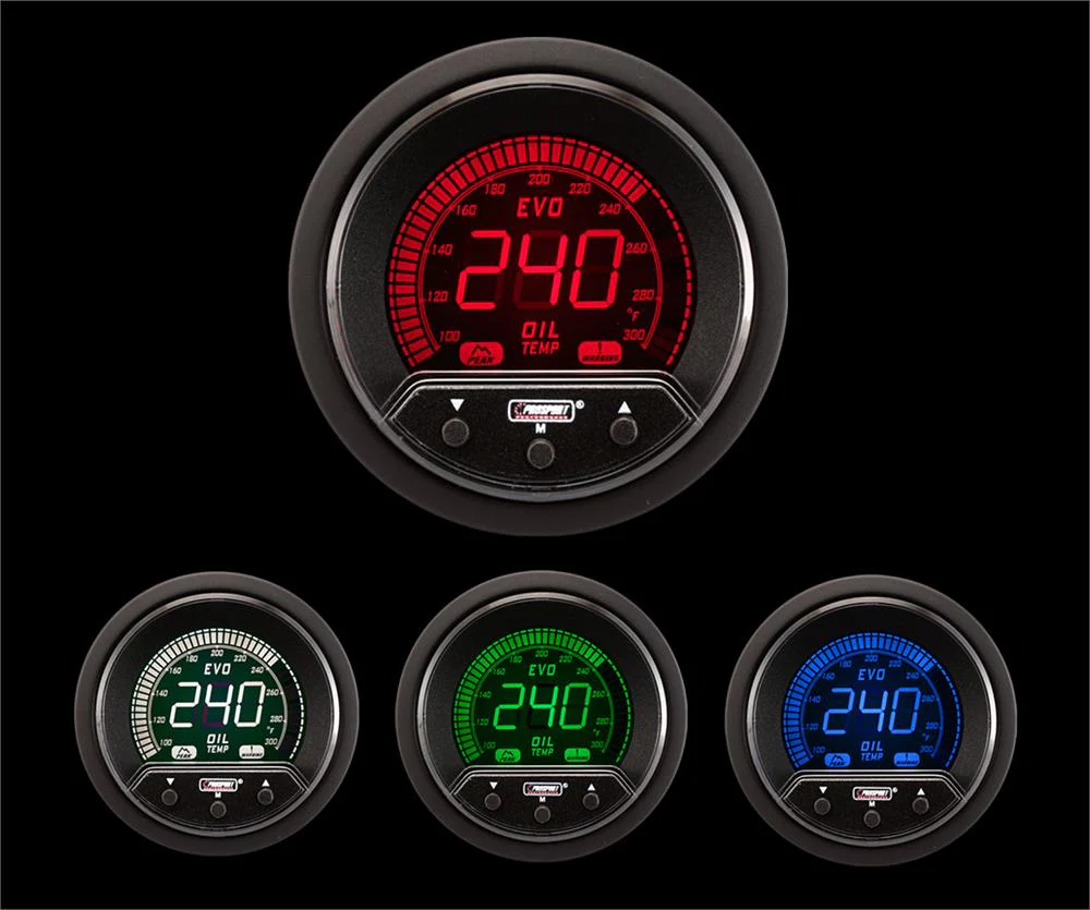 2-1/16" Premium Evo Electrical Oil Temperature Gauge - Image 4