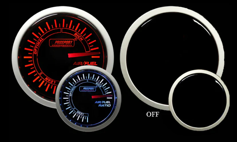 2-1/16" Amber / White -  Air Fuel Ratio Gauge - Image 4