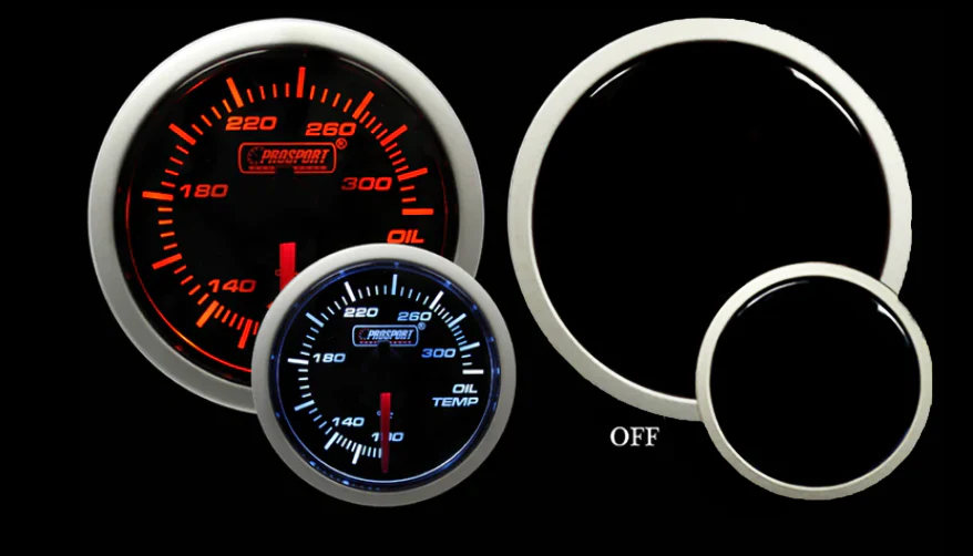 2-1/16" Amber / White - Electric Oil Temperature Gauge - Image 4