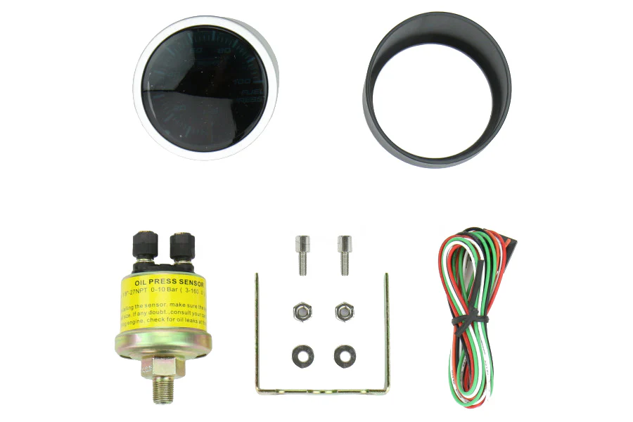 2-1/16" Amber / White -  Electrical Oil Pressure Gauge - Image 3